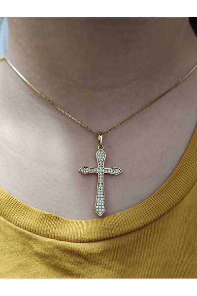 OEM Επιχρυσωμένη αλυσίδα 14 καρατίων με σταυρό κρεσίματος