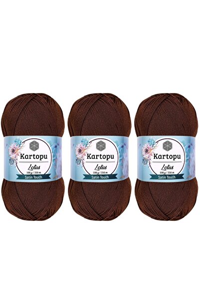 Kartopu LOTUS Merserize Görünümlü El Örgü İpliği 100 Gr 3 ADET RENK : K858 KA...