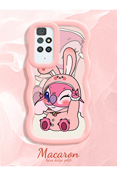 CHICASELUX Redmi 10 2022 ile Uyumlu Darbeye Dayanıklı Basit Pembe Silikon Tel...