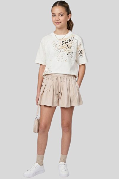 ww waka waka kids store Κοριτσίστικο Σετ με Μπλουζάκι Oversize με στάμπα "Dre...