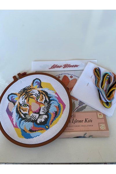 ÇERÇİ MELEK Tapestry Printed Etamine Processing Kit |   Hobby Set No:3 with Pulley