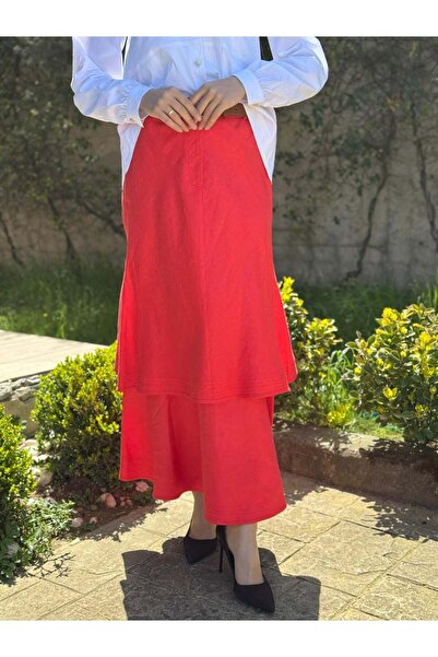 VUU İki Kat Volanlı Etek 26ss3002