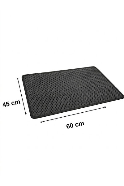WODDY Elekli Kedi Tuvalet Önü Paspası Kedi Kumu Paspası 60x45