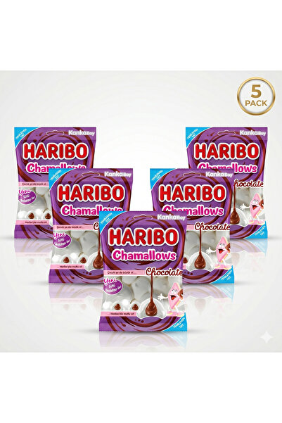 Haribo Τσαμάλοους Σοκολατένια Τσίχλα - Πολυσυσκευασία (5x70γρ)