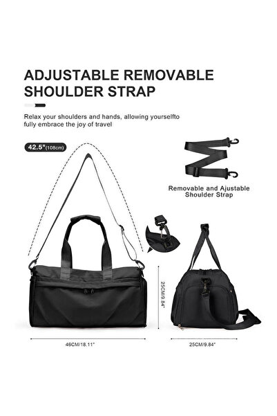 SPAULD Gym Bag for Women Men with Shoe Compartment, Sport Duffel Bag, Waterproof Travel Weekender Overnight