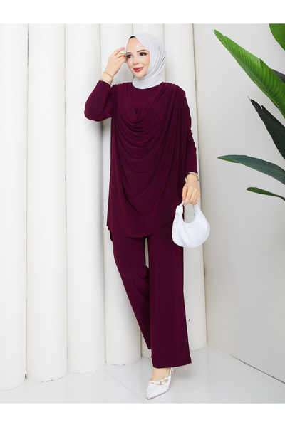 TOKARİS TEKSTİL Γυναικείο Σετ Ενδυμάτων Σχεδιασμού με Καλύπτρες