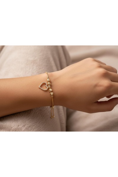 ABABEY Kalp charm ayarlanabilir bileklik