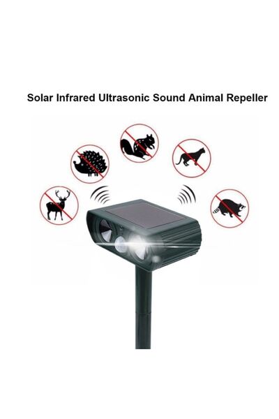 CasaDesteapta.ro Repelent ultrasonic solar pentru animale, 110,8M, portabil, ...
