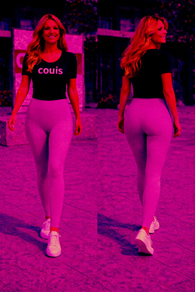 couis Thin Ribbed Lycra Cotton Recovery Tights