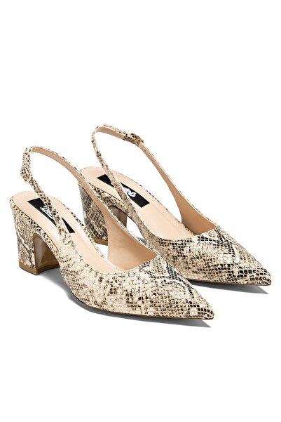 Dedos Γυναικεία παπούτσια με χοντρό τακούνι, ανοιχτή πλάτη, μυτερή μύτη και σ...