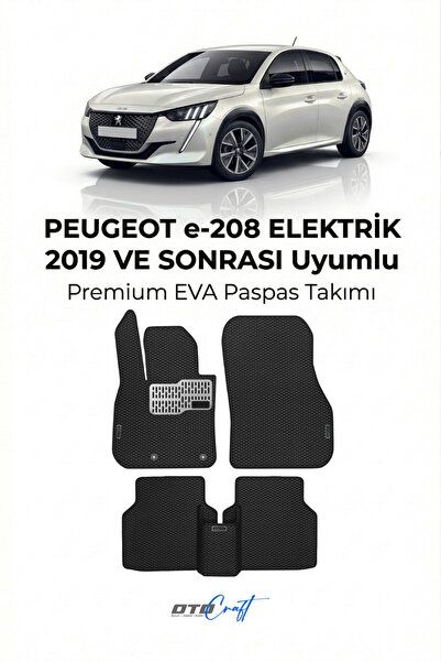 OTOCRAFT Peugeot E 208 Elektrik (2019 ve Sonrası) Araca Özel 3D Havuzlu Eva P...