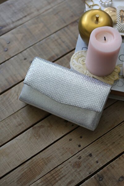 Moom Bag Γυναικεία τσάντα ώμου από ασήμι, πραγματικό κρύσταλλο και πέτρα, Min...