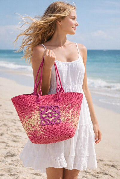 Ventus Imported Straw Bag Pink