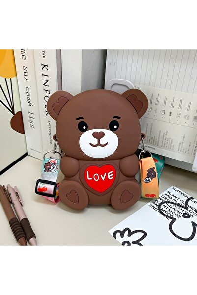 synshop Μίνι τσάντα χιαστί σιλικόνης για κορίτσια και αγόρια με φιγούρα αρκου...