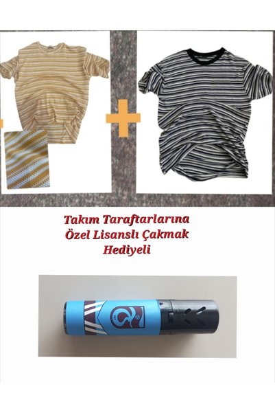 KANDEMİR GROUP Yika Gi̇y T-Shirt Does Not Cause Sweat Odor 2-Pack + Licensed Lighter Specifically for Your Collection