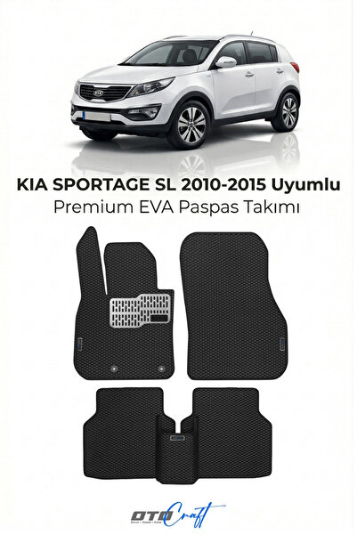 OTOCRAFT Kia Sportage Sl (2010-2015) Araca Özel 3D Havuzlu Eva Paspas Tam Set...