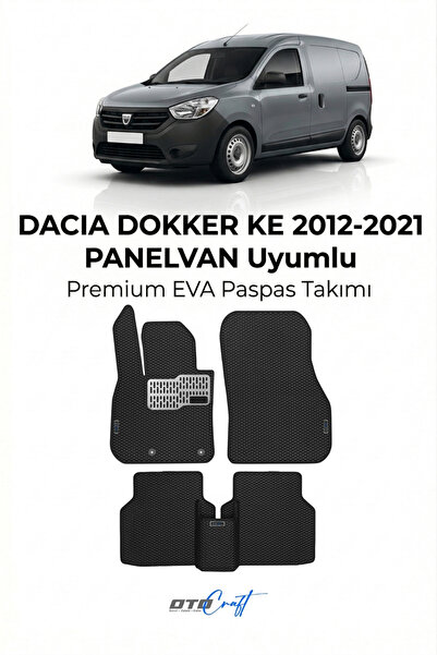 OTOCRAFT Dacia Dokker Ke Panelvan (2012-2021) Araca Özel 3D Havuzlu Eva Paspa...