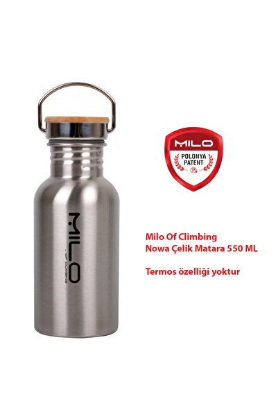 Milo Of Climbing قارورة نوا 550 مل من الفولاذ باللون الرمادي