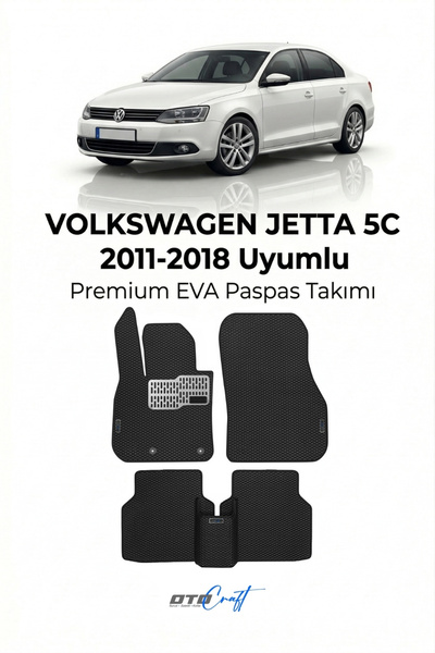 OTOCRAFT Volkswagen Jetta 5c (2011-2018) Araca Özel 3D Havuzlu Eva Paspas Tam...