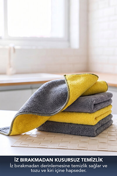 Lavine (2 Adet) Yengeç Mop Temizlik Seti %100 Mikrofiber Bezi - Çift Taraflı - Tüm Mandallı Moplara Uygun