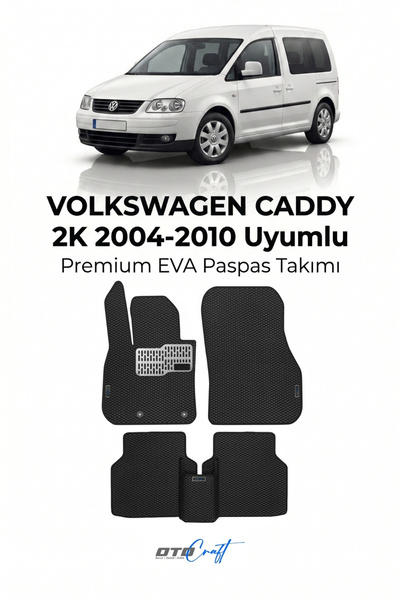 OTOCRAFT Volkswagen Caddy 2k (2004-2010) Araca Özel 3D Havuzlu Eva Paspas Tam...