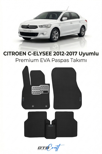 OTOCRAFT Citroen C Elysee (2012-2017) Araca Özel 3D Havuzlu Eva Paspas Tam Se...