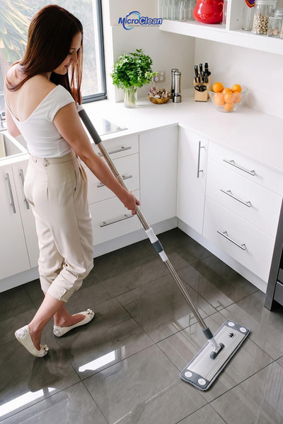 Micro Clean MissClean Multi Mop Set 45 cm Geniş Temizlik İstediğin Bezi Kullan, Daha Hızlı Temizle Geniş Alanlar İçin