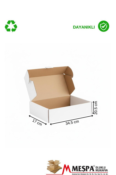MEŞPA AMBALAJ 34.5 X 17 X 20.5 cm Kargo Kutusu 25 ADET – Karton Ürün Gönderim...
