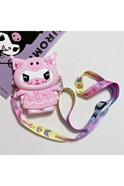 synshop Pink Kuromi Figured Mini Bag Girls' Baby Shoulder Strap Coin Wallet C...