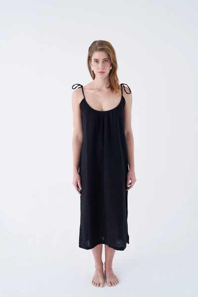 ARALYA Oversize Askılı Elbise