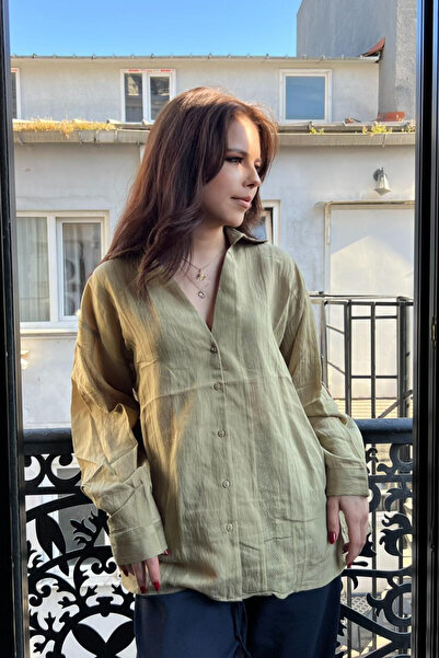 sunfyre ΓΥΝΑΙΚΕΙΟ Premium Oversize Διαφανές Πουκάμισο με Αυτοσχεδιασμένο Σχέδ...