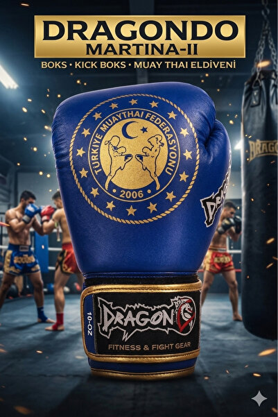 Dragondo Martina-II Muay Thai Federasyon Onaylı Boks Kick Boks Eldiveni - Pro...