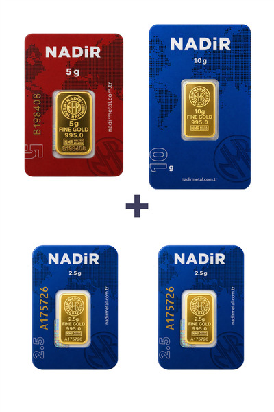 Nadir Gold 24 Ayar 20 Gram Külçe Altın (1 Adet 10 Gram Külçe Altın + 1 Adet 5...