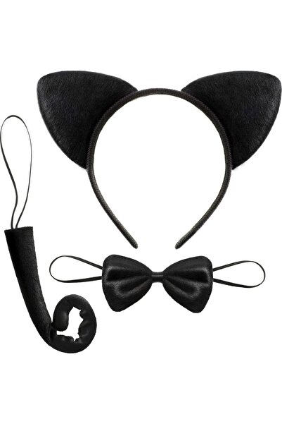SORA GROUP ®   Cat Costume Crown Tail Bow Tie Set 1 Piece