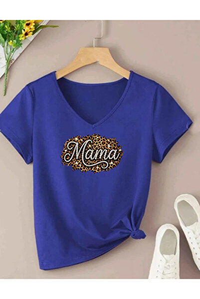 SUNFREE Γυναικείο μπλουζάκι με κοντό μανίκι με στάμπα LEOPARD MAMA