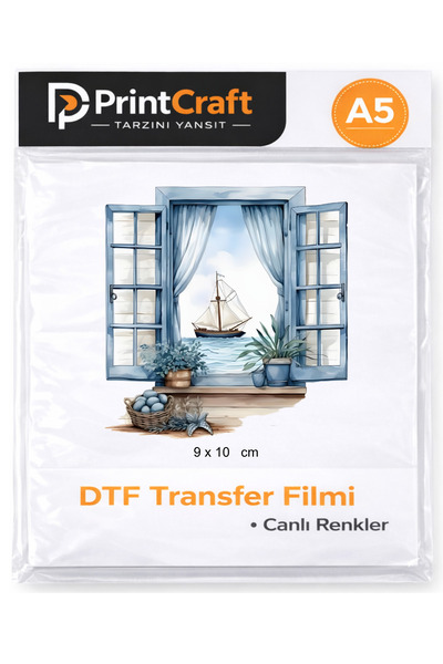 Palo Santo 9x10 cm Okyanus Penceresi Modeli Ütü ile Yapışan DTF Transfer Bask...