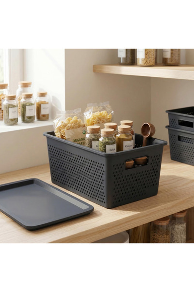Siriderya Multi-Purpose Organizer Storage Box with Lid 1 Piece Stylish and De...