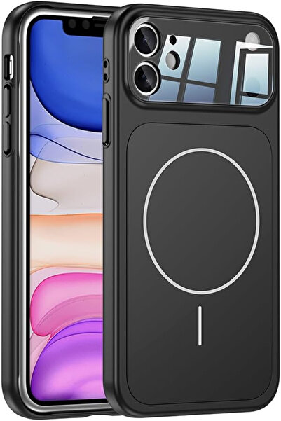 KVK PRİVACY iPhone 11 Uyumlu 17 Görünümlü Çevirici Kamera Korumalı MagSafe De...