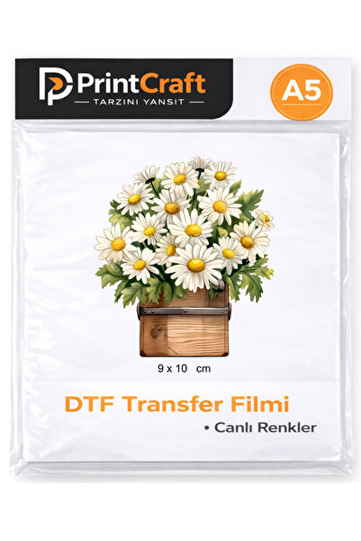 Palo Santo 9x10 cm PAPATYA Modeli Ütü ile Yapışan DTF Transfer Baskı (A5)