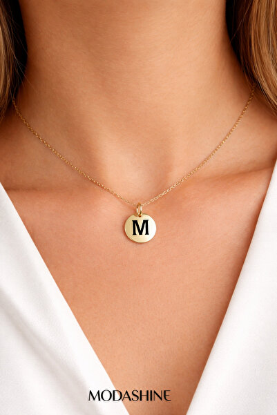 ModaShineShop Letter m Necklace Gold Color Women's First Name Initial Necklac...