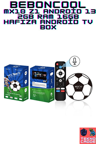 beboncool MX10S Z1 Android 13 2GB RAM 16GB HAFIZA ANDROİD TV BOX