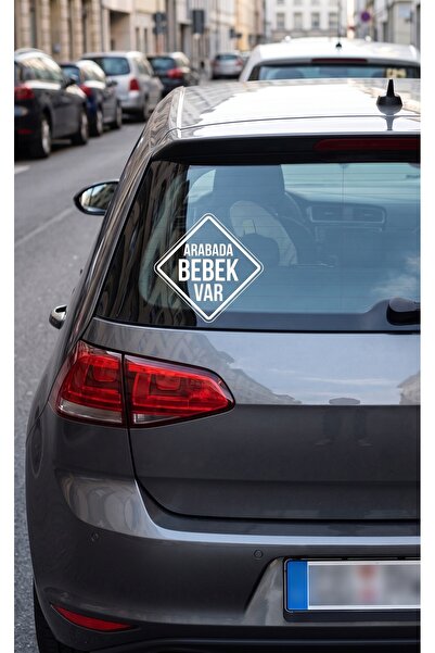beytuning 3D Sticker Arabada Bebek Var Sticker-2 Etiket Çıkartma Pc Laptop Ar...