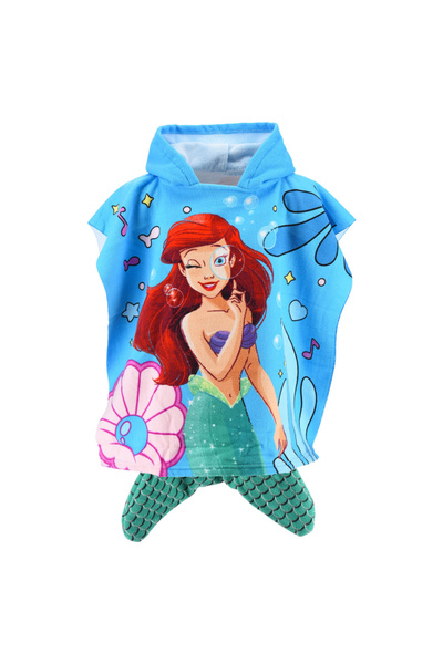 DİSNEY PRİNCESS Πολυεστερική πετσέτα-πόντσο ταχείας ξήρανσης, Πριγκίπισσα Άρι...