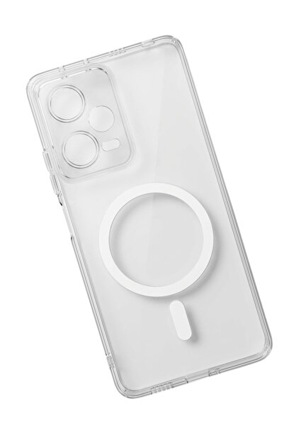 Redmi Note 12 Pro 5G MagSafe Supported Hard Mica Case Transparent Yellowing Resistant Shock Absorbing Protection