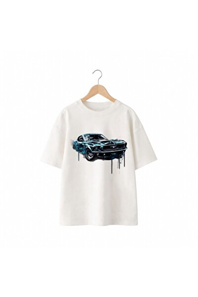 playwear Μπλουζάκι Nostalji Car με στάμπα στο στήθος, 100% βαμβάκι, oversized...