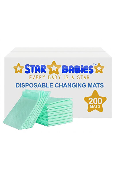 STAR BABiES Disposable Changing Mats 45x60cm- Pack of 200 -Green