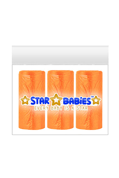 STAR BABiES أكياس معطرة - برتقالية - عبوة من 3 - 45 قطعة