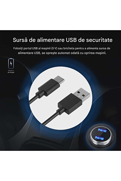 CerCip Ecran Head-Up Display M2, Afișaj kilometraj, Conexiune port USB, Universal, Afișaj digital, Alb
