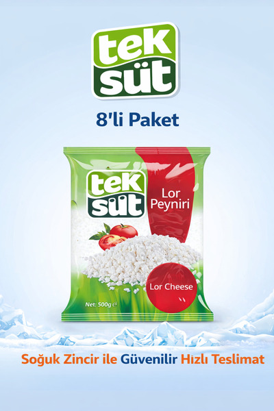 Teksüt Lor peyniri 500 gr x 8 adet