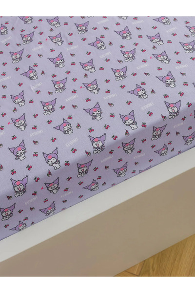 LC Waikiki Μωβ σεντόνι μονό με στάμπα Kuromi